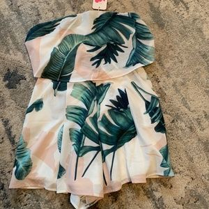 Palm leaf romper